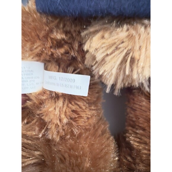 Dave and busters Plush 14" Bear in Navy Hoodie Stuffed Animal Property of 2009 - Picture 5 of 5